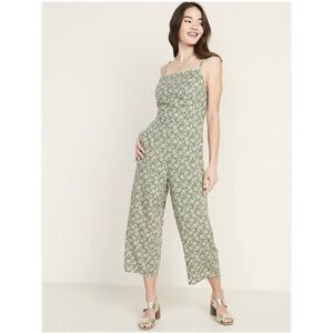 Old Navy Floral Green Jumpsuit